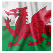 Wales-Flag Fliese (Vorderseite)