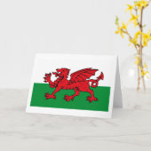 Wales Flag Grußkarte Karte (Gelbe Blume)