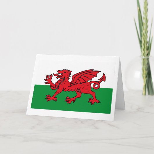 Wales Flag Grußkarte Karte (Vorderseite)
