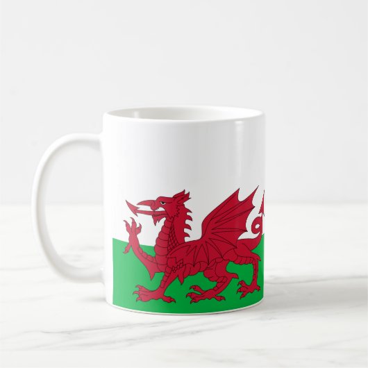 Wales Flag Keramik Tasse (Links)