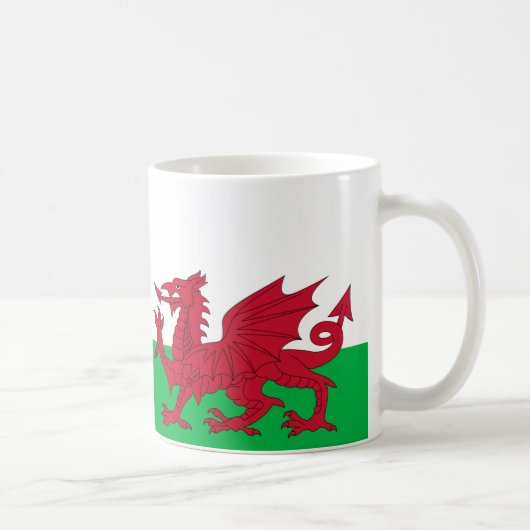 Wales Flag Keramik Tasse (Rechts)