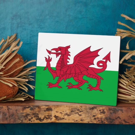 Wales Flag Plaque Fotoplatte (Seite)