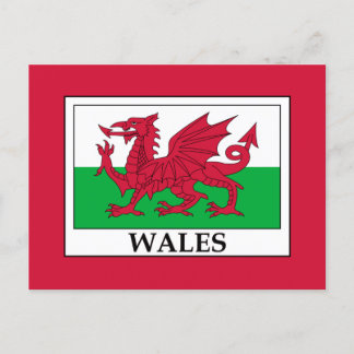 Wales Flag Postcard Postkarte