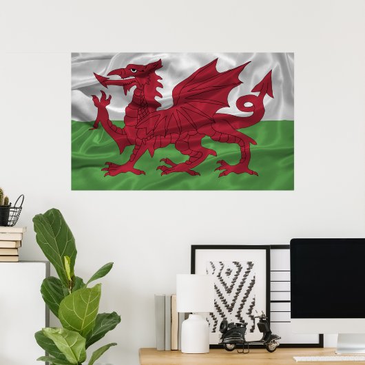 Wales Flag Poster (Heimbüro)