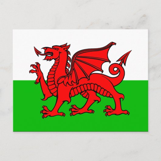 Wales Flag Postkarte (Vorderseite)