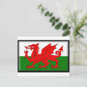 Wales Flag Postkarte (Stehend Vorderseite)