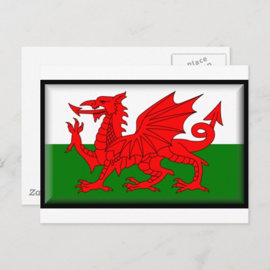 Wales Flag Postkarte (Vorne/Hinten)