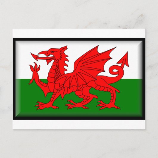 Wales Flag Postkarte (Vorderseite)