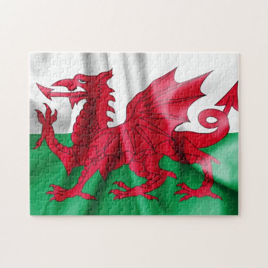 Wales-Flag Puzzle (Horizontal)