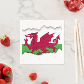 Wales Flag Serviette (Beispiel)