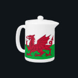 Wales Flag Teapot<br><div class="desc">Fügen Sie Ihrer Teezeit eine Touch walisischer Stolz hinzu, mit diesem charmanten Teekessel mit der Flagge von Wales! Die Teekanne ist mehr als nur eine funktionale Kücheneinrichtung, sie ist eine Feier des walisischen Erbes und der walisischen Kultur. Das kühne Design zeigt stolz den ikonischen roten Drachen auf einem grünen und...</div>