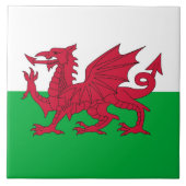 Wales Flag Tile Fliese (Vorderseite)