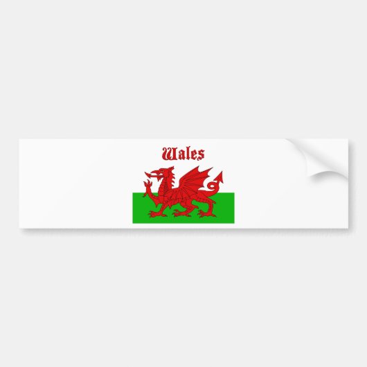 Wales Flag Wales Autoaufkleber (Vorne)