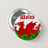 Wales Flag Wales Button (Vorne & Hinten)