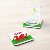 Wales Flag Wales Getränkeuntersetzer (Rechte Seite)