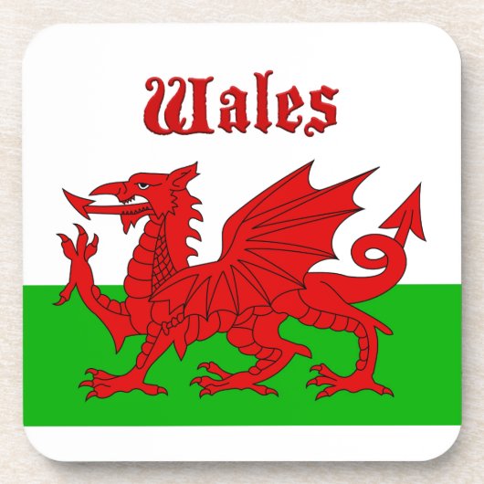 Wales Flag Wales Getränkeuntersetzer (Vorderseite)