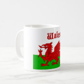 Wales Flag Wales Kaffeetasse (Vorderseite Links)