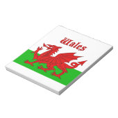 Wales Flag Wales Notizblock (Rotiert)