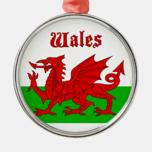Wales Flag Wales Ornament Aus Metall