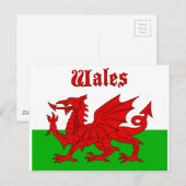 Wales Flag Wales Postkarte (Vorne/Hinten)