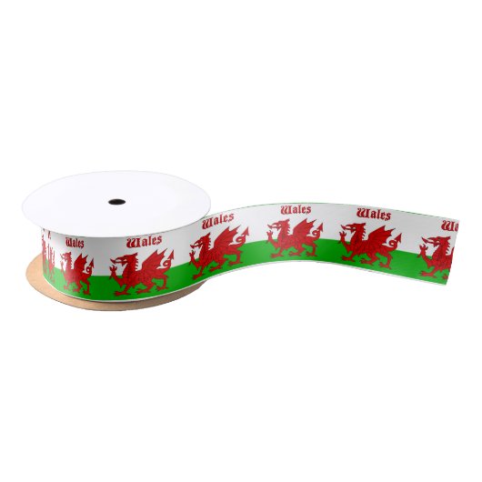 Wales Flag Wales Satinband (Spule)