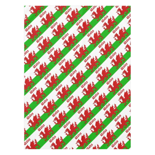 Wales Flag Wales Tischdecke (Vorderseite)