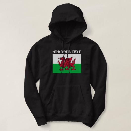 Wales Flag Welsh cumru Football Soccer Hoodie (Design vorne)
