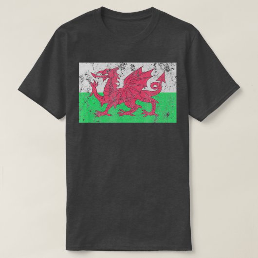 Wales Flag Welsh Dragon Baner Cymru Y Ddraig Goch T-Shirt (Design vorne)