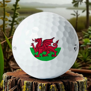 Wales Flag Welsh Golfer Sports Patriotic Travel Golfball