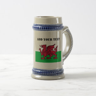 Wales Flag Weltmeisterschaft 2022 Fußball Cymru Ro Bierglas