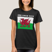 Wales Flag Weltmeisterschaft 2022 Fußball-Fußball T-Shirt (Vorderseite)