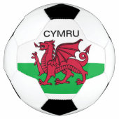 Wales Flag Weltmeisterschaft 2022 Roter Drache Cym Fußball (Vorderseite)