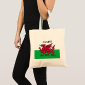 Wales Flag Weltmeisterschaft 2022 Roter Drache Cym Tragetasche (Vorderseite (Produkt))