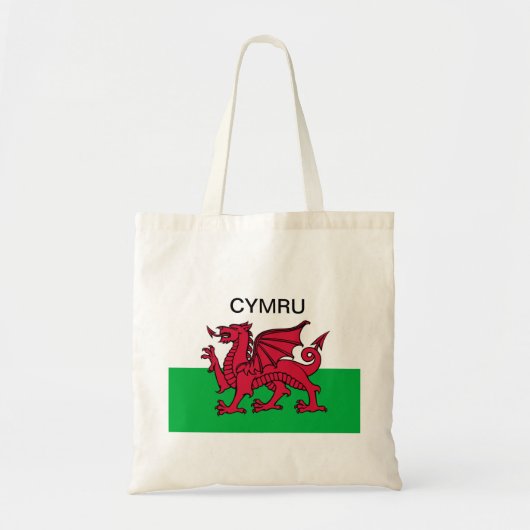 Wales Flag Weltmeisterschaft 2022 Roter Drache Cym Tragetasche (Vorne)