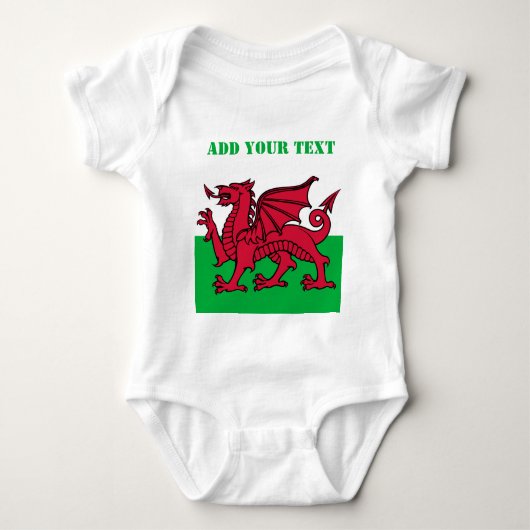 Wales flagdragon England British Red Cardiff Baby Strampler (Vorderseite)