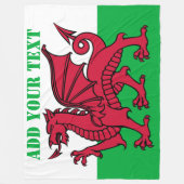 Wales flagdragon England British Red Cardiff Fleecedecke (Vorderseite)