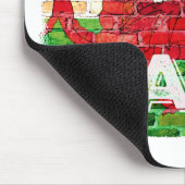 Wales-Flagge auf Ziegel Mousepad (Ecke)