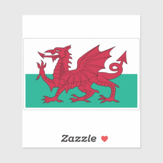Wales-Flagge Aufkleber (Blatt)