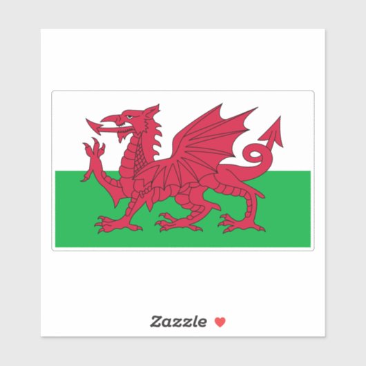 Wales-Flagge Aufkleber (Blatt)