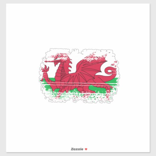 Wales-Flagge Aufkleber (Blatt)