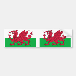 Wales-Flagge Autoaufkleber