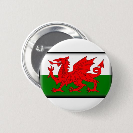 Wales-Flagge Button (Vorne & Hinten)