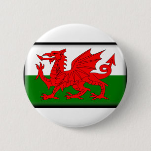 Wales-Flagge Button