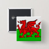Wales-Flagge Button (Vorne & Hinten)