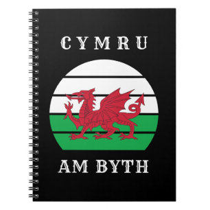 Wales Flagge Cymru Am Byth Stolz, Waliser zu sein Notizblock