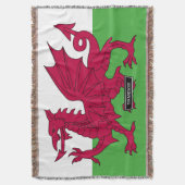 Wales-Flagge Decke (Vorderseite Vertikal)