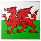 Wales-Flagge Fliese (Vorderseite)