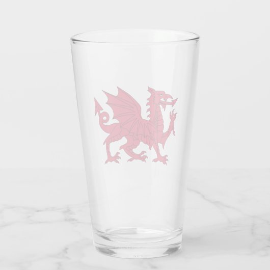 Wales-Flagge Glas (Rückseite)
