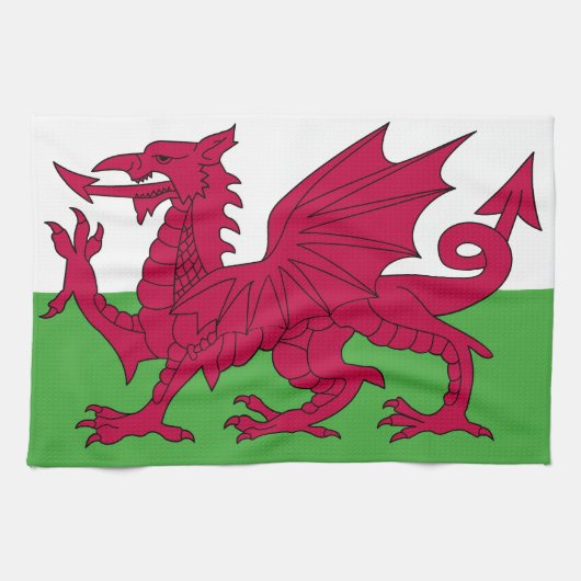 Wales-Flagge Handtuch (Horizontal)