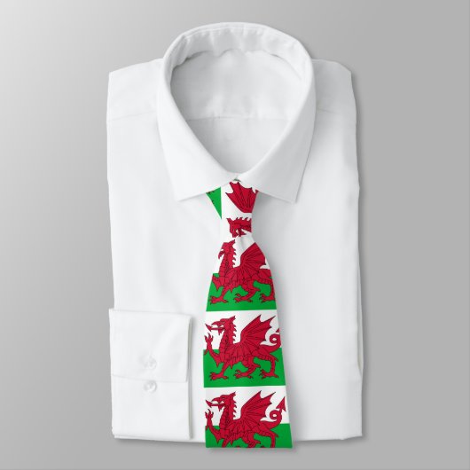Wales-Flagge Krawatte (Gebunden)